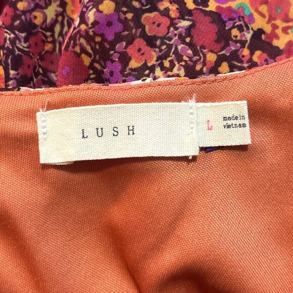 Floral Sleeveless Mini Dress Large Boho Halter Neck Sundress Festival Garden - Picture 16 of 16